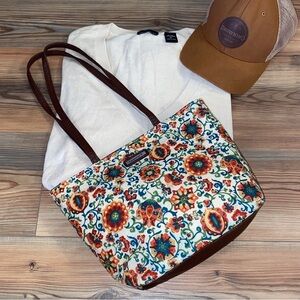 Vintage Longaberger Homestead Fabric Tote Bag